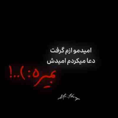 امیدمو ازم گرفت دعا میکردم امیدش بمیره امیدمو ازم گرفت دعا میکردم امیدش بمیره